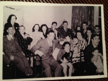 Standing:  Sarah Levine.  Seated, back:  Max and Rebecca Sorin, Frances Sorin, unknown, Sherwin Sheila, David, Ruth and Milton Sorin.  Seated, front:  Reuben, Rhoda, and Hilda Sorin,  Mildred Sorin Hershinson and Henry Hershinson