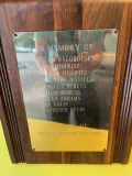 Memorial Plaque from Kehillath Israel Synagogue