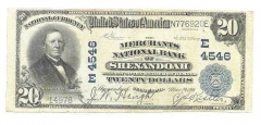 Old Merchants National Bank of Shenandoah Currency