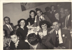 Jerome and Dorothy (Harris) Pollack with Emanuel (Mendel) and Ethel (Factor) Harris and Captain Leon and Sara (Harris) Malett and Bernie Factor Bar Mitzvah