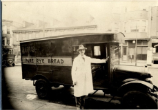 Samuel (Sam) Harris with truck from Harris Bakery