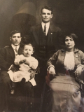 Seated: Max and Rebecca Sorin with baby David Sorin.  Standing:  Sam Sorin
