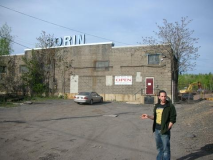 Tal Kedmy, great grandson of Max and Rebecca Sorin outside of Sorin`s