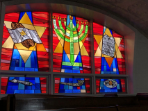 Inside of the shul which is now an evangelical church.  Photo by Shera and Gaya Aranoff
